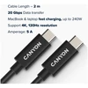 CANYON laidas UC-42 USB-C į USB-C 240W 20Gbps 4k 2m Juodas