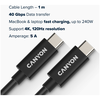 CANYON laidas UC-44 USB-C į USB-C 240W 40Gbps 4k 1m Juodas