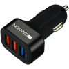 CANYON automobilinis įkroviklis C-07 QC 3.0 2.4A/3USB-A Juodas
