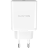 Canyon, Sieninis įkroviklis su 1*USB, QC3.0 18W, Įėjimas: 110V-240V, Išėjimas:Išėjimas: DC 5V/3A,9V/2A,12V/1.5A, Eu kištukas, OCP/OVP/OTP/SCP, CE , RoHS, ERP. Dydis: 89*46*26,5mm, 52g, Baltas