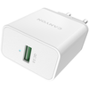 Canyon, Sieninis įkroviklis su 1*USB, QC3.0 18W, Įėjimas: 110V-240V, Išėjimas:Išėjimas: DC 5V/3A,9V/2A,12V/1.5A, Eu kištukas, OCP/OVP/OTP/SCP, CE , RoHS, ERP. Dydis: 89*46*26,5mm, 52g, Baltas