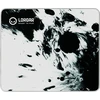 full print baltas and juodas design, bottom is juodas rubber with embossed LORGAR logo with double side edge stitching