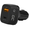 Green Cell Žalias Cell GREENCELL CAD33 automobilinis įkroviklis Žalias Cell USB-C maitinimo tiekimas + USB greitas įkrovimas 3.0