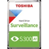 HDD Video Surveillance TOSHIBA S300 AI 8TB CMR, 3.5'', 512MB, 7200RPM, SATA, 64 cameras, 24/7, TBW: 550