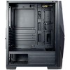 Inter tech Chassis IT-3303 Hornet žaidimų bokštas, ATX, 1xUSB3.0, 2xUSB2.0, maitinimo šaltinis pasirinktinai, lango šoninis skydelis, LED juostelės priekyje, 120 mm ARGB ventiliatorius, Juodas