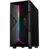 Inter tech Chassis IT-3306 Cavy Gaming Tower, ATX, 1xUSB3.0, 2xUSB2.0, PSU pasirinktinai, Lango šoninis skydelis, LED juostos priekyje , 120mm ARGB ventiliatorius, Juodas