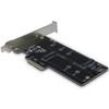 INTER-TECH PCIe adapteris, skirtas M.2 (1x M.2 S-ATA į S-ATA 7pin (maitina PCIe) + 1x M.2 PCIe x4 v3.0)