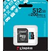 Atminties kortelė „Kingston Technology“ 512 GB „Micro SDXC Canvas Go Plus Gen4“ 200 MB/s A2 U3 V30 kortelė + adapteris