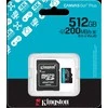 Atminties kortelė „Kingston Technology“ 512 GB „Micro SDXC Canvas Go Plus Gen4“ 200 MB/s A2 U3 V30 kortelė + adapteris