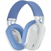 Žaidimų ausinės Logitech G435 Lightspeed, baltos/alyvų spalvos