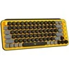 Belaidė mechaninė klaviatūra Logitech POP KEYS, Geltonos spalvos, Išdėstymas: Rusų (Йцукен/Qwerty)