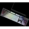 LORGAR Azar 514, Laidinė mechaninė žaidimų klaviatūra, RGB apšvietimas, 1680000 spalvų variacijų, 18 režimų, mygtukų skaičius: 104, 50M paspaudimų, linijiniai sapnų jungikliai, spyruoklinis kabelis iki 3,4m, ABS plastikas+metalas, magnetinis dangtelis, 450*136*39mm, išdėstymas baltas 1.17mm