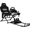 LORGAR FLEX RAF1, Sim Racing Cockpit Advanced, Foldable, 150x72x113 cm-playing, 38x72x126cm-folded, Juodas