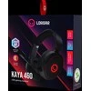 LORGAR Kaya 460, USB Žaidimų ausinės su mikrofonu, CM108B, RGB apšvietimas, Plug&Play, USB-A jungties laidas 2m, medžiaginiai ausų pagalvėlės, dydis: 192*184.7*88mm, 0.329kg, juodas