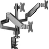 Laikiklis ONKRON Triple Monitorius Desk Mount Stand for 13-32-Inch LCD LED Screens iki 8kg, Juodas