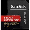Atminties kortelė SanDisk microSDXC Extreme Pro 64GB 200/90 MB/s A2 C10 V30 UHS-I U3