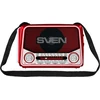 Ausinės Speaker SVEN SRP-150, raudona (3W, Bluetooth, FM/AM/SW, USB, Micro SD, flashlight, battery)