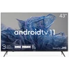 Televizorius Kivi 43U740NB, 43' UHD, Google Android TV, Juodas, 3840x2160, 60 Hz, , 2x10W, 53 kWh/1000h , BT5, HDMI jungtys 4