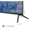 Televizorius Kivi 43U740NB, 43' UHD, Google Android TV, Juodas, 3840x2160, 60 Hz, , 2x10W, 53 kWh/1000h , BT5, HDMI jungtys 4