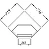 Taranko Meble Kampinė lentyna BARCELONA BA-14