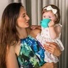Baby Ono Babyono ergonomiškas mokomasis puodelis mėtinis 1463/06