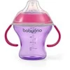 Baby Ono BabyOno neišsiliejantis puodelis minkštu snapeliu NATURAL NURSING, rožinis, 180 ml, 1456/02