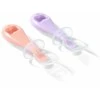 Baby Ono Babyono silikoniniai šaukšteliai 2vnt oranžinis violetinis 784/01