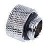 „Alphacool“ jungties adapteris, tiesus G1/4 colio lizdas į G1/4 colio kištuką, chromuotas sidabrinis