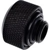 „Alphacool“ jungtis su tiesiu G1/4 colio vidiniu sriegiu ir 16 mm išoriniu skersmeniu, kieta vamzdžio jungtis – juodas