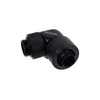 Alphacool varveklio jungtis 90 laipsnių nuo G1/4 colio AG iki 13/10 mm – pasukama, juoda