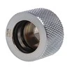 „Alphacool HT“ tiesus jungtis su G1/4 colio vidiniu sriegiu ir 16 mm išorinio skersmens kietu vamzdžiu, blizgus ir rievėtas.