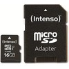 Atminties kortelė „Intenso Micro SDHC“ 16 GB 10 klasės UHS-I U1 našumas