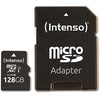 Atminties kortelė SD MicroSD kortelė 128GB Intenso SD-HC UHS-I inkl. SD - Adapteriai mažmeninė prekyba