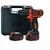 Black & Decker BD suktuvas 10,8V BDCDD12KB 2x1,5Ah WALIZKA