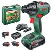 Bosch AdvancedDrill 18 2x 2,5 Ah baterija / įkroviklis / dėklas / kampas ir ekscentrinis priedas