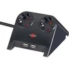 Brennenstuhl Desktop Power, Prailgintuvas su USB, 2xCEE 7/4, 1xCEE 7/7, 2xUSB 2.1A, 1.8m, juodas 1153500222 / GT-653