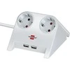 Brennenstuhl ilgiklis su 2xUSB įkroviklio 1,8 m laidu. 2 krypčių baltas 1153520222 / GT-634