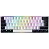 Sharkoon SKILLER SGK50 S4 žaidimų klaviatūra su raudonais jungikliais - 60% išdėstymas, raudoni hot-swap jungikliai, RGB apšvietimas, QWERTZ išdėstymas, baltas-juodas