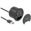 Delock 3 prievadų stalo šakotuvas, 1 x USB Type-C™ ir 2 x USB Type-A + HD garso prievadai