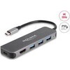 USB šakotuvas Delock 3P USB šakotuvas + 4K HDMI + USB-C + PD 85W - 64171