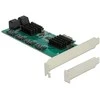 DeLOCK 8P SATA PCIe x1 card - LP - 90072