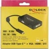DELOCK Adapteris USB Type-C Stecker more VGA / HDMI / DVI Buchse juodas