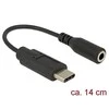 DELOCK garso adapteris USB Type-C vyriškas > Stereo lizdas, moteriškas 14 cm