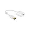 DELOCK Adaptorcable DisplayPort 1.2 kištukas > HDMI lizdas baltas 4K Active