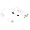 DELOCK Adapteris mini Displayport 1.1 male > VGA / HDMI / DVI moteriškas Pasyvus baltas