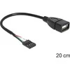DELOCK A tipo USB 2.0 kabelio lizdas, skirtas kaiščių antraštei