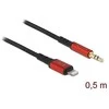 Delock garso kabelis 8 kontaktų Lightning™ kištukas su stereo lizdu 3,5 mm 3 kontaktas 0,5 m