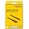 Kabelis USB Delock Lightning - mini Jack 3.5 mm 1.5 m Juodas (86587)