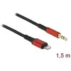Kabelis USB Delock Lightning - mini Jack 3.5 mm 1.5 m Juodas (86587)