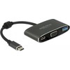 „Delock“ C tipo USB adapteris > VGA lizdas + A tipo USB + C tipo USB PD